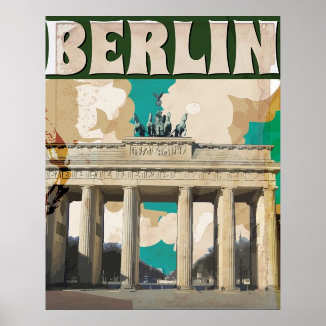 Póster Poster de Viajes de Berlín Vintage (Frente)