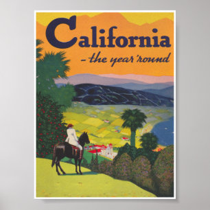 Póster Poster de Viajes de California
