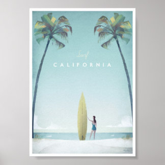 Póster Poster de Viajes de California Vintage