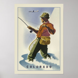 Póster Poster de Viajes de Colorado Vintage