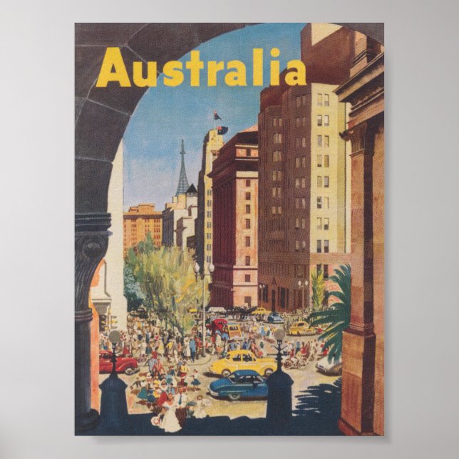 Póster Poster de viajes de cosecha australiana (Frente)