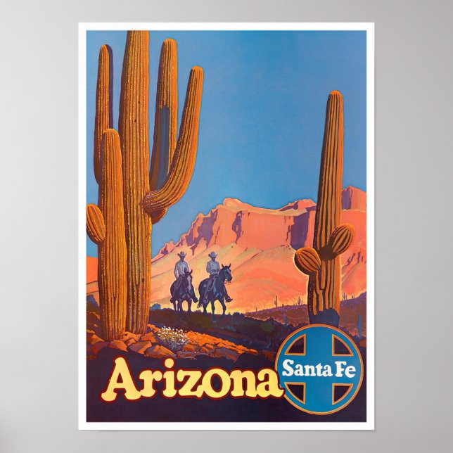 Póster Poster de viajes de cosecha de Arizona (Frente)
