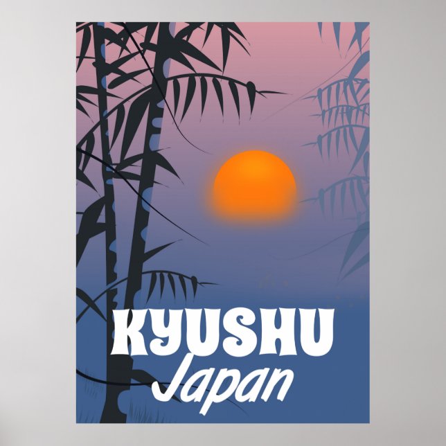 Póster Poster de viajes de cosecha de Kyushu Japan (Frente)
