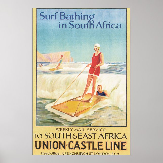 Póster Poster de viajes de cosecha en Sudáfrica (Frente)
