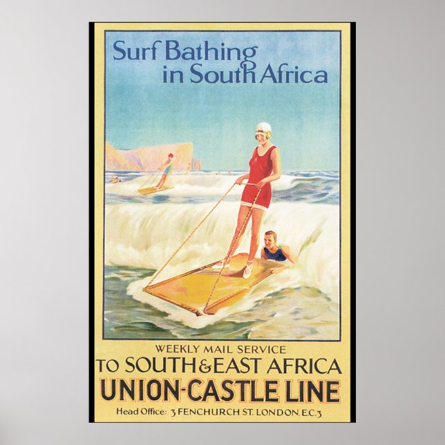 Póster Poster de viajes de cosecha en Sudáfrica (Frente)