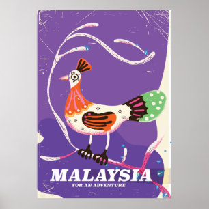 Póster Poster de viajes de cosecha malaya