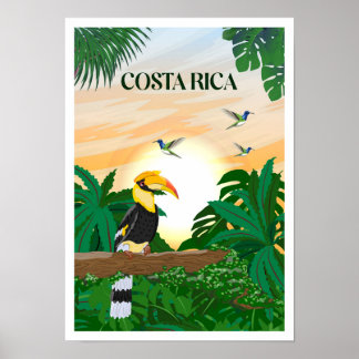 Póster Poster de Viajes de Costa Rica Vintage