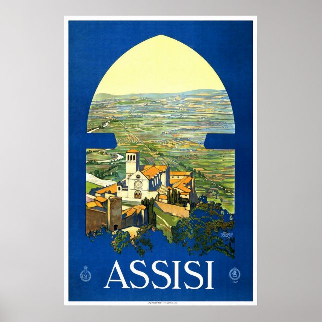 Póster poster de Viajes de época "Assisi" (Frente)