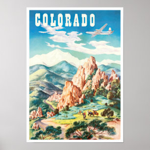 Póster Poster de viajes de época de Colorado
