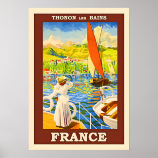 Póster Poster de Viajes de France Vintage