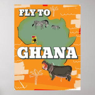 Póster poster de viajes de Ghana