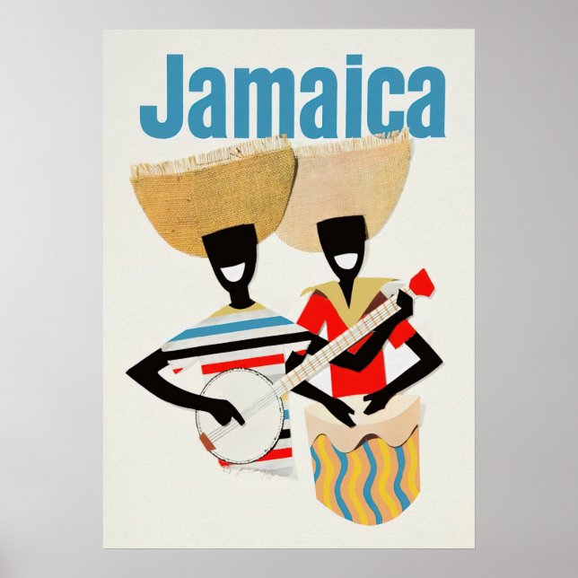 Póster Poster de Viajes de Jamaica Vintage (Frente)