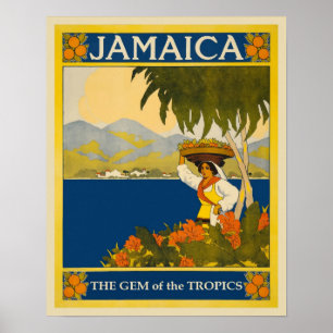 Póster Poster de Viajes de Jamaica Vintage