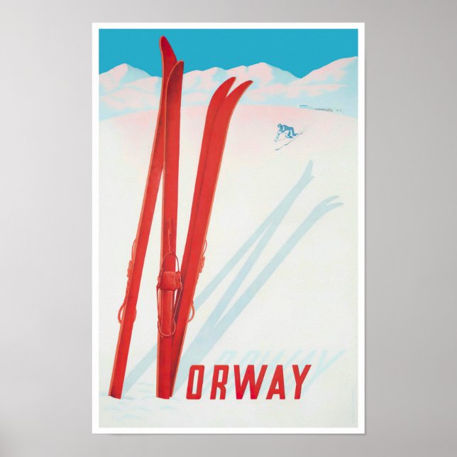 Póster Poster de viajes de la cosecha de Noruega (Frente)