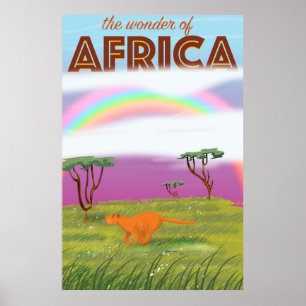 Póster Poster de viajes de la época de África