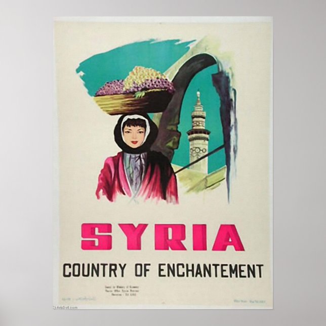 Póster Poster de viajes de la época siria | Turismo sirio (Frente)