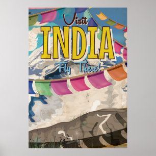 Póster Poster de Viajes de la India