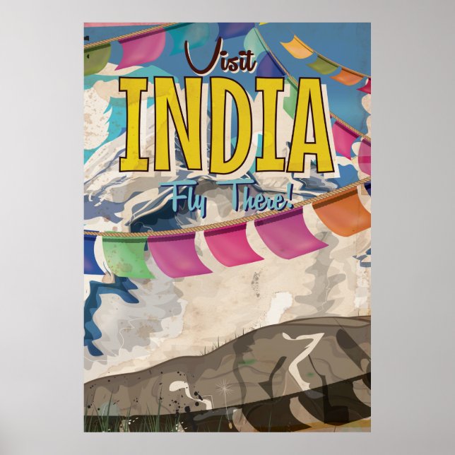 Póster Poster de Viajes de la India (Frente)