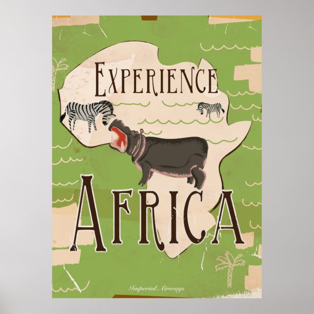Póster Poster de Viajes de la Viñeta de Africa (Frente)