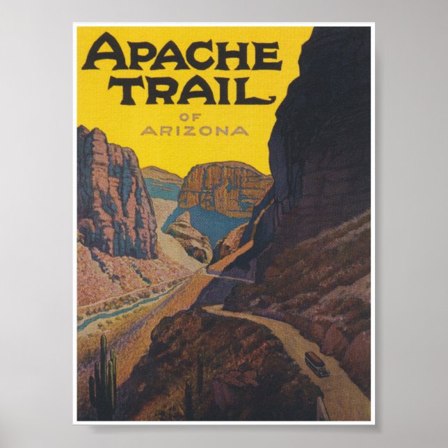Póster Poster de Viajes de la Viñeta de Arizona (Frente)