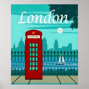 Póster Poster de Viajes de la Vintage de Londres