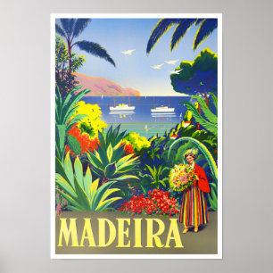 Póster Poster de viajes de Madeira