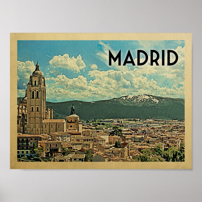 Póster Poster de Viajes de Madrid (Frente)