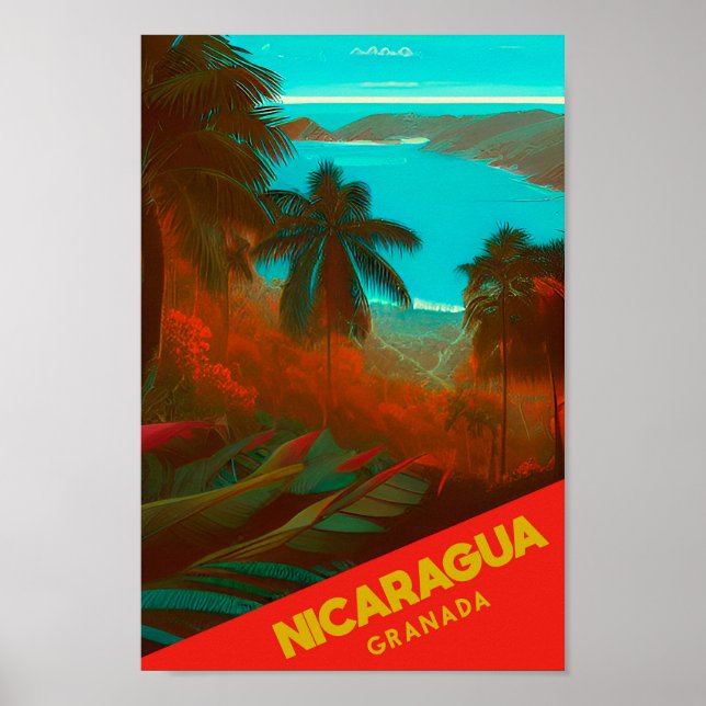 Póster Poster de viajes de Nicaragua (Frente)