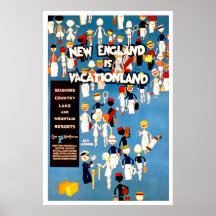 Poster de Viajes de Nueva Inglaterra