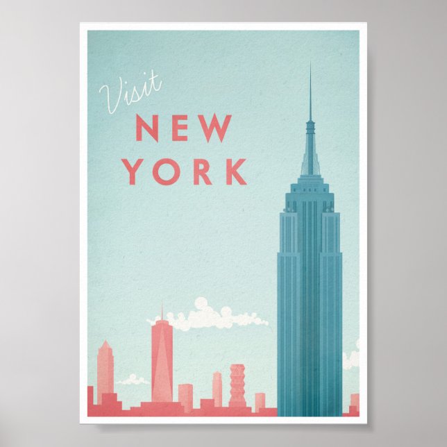 Póster Poster de Viajes de Nueva York (Frente)