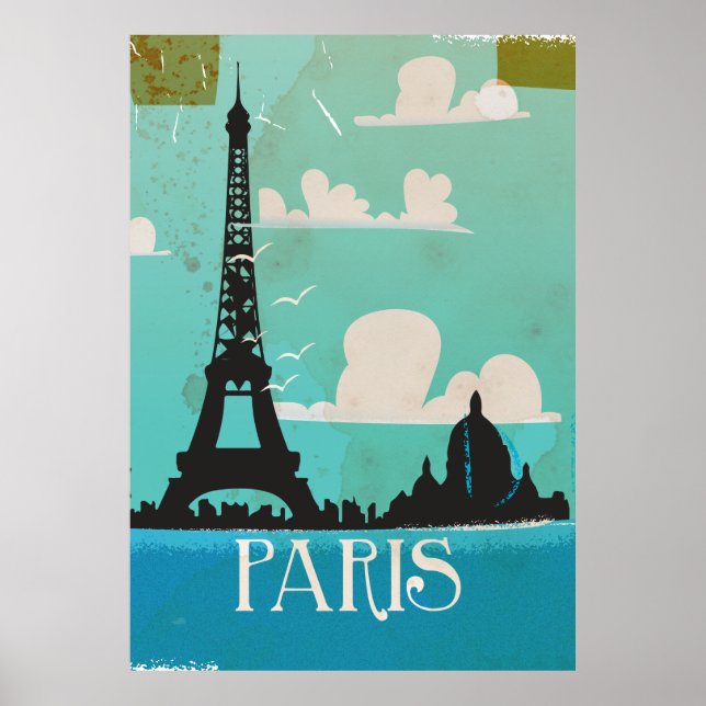 Póster Poster de viajes de París (Frente)