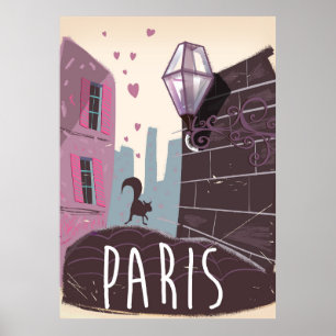 Póster Poster de viajes de París