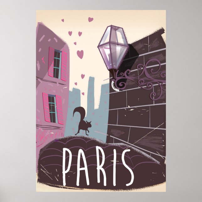 Póster Poster de viajes de París (Frente)