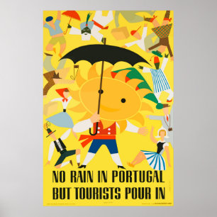 Póster Poster de Viajes de Portugal Vintage