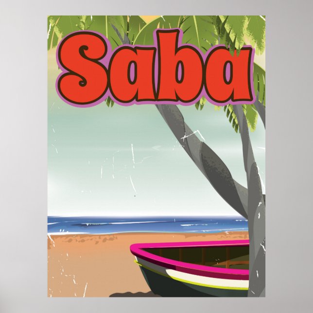 Póster Poster de viajes de Saba. (Frente)