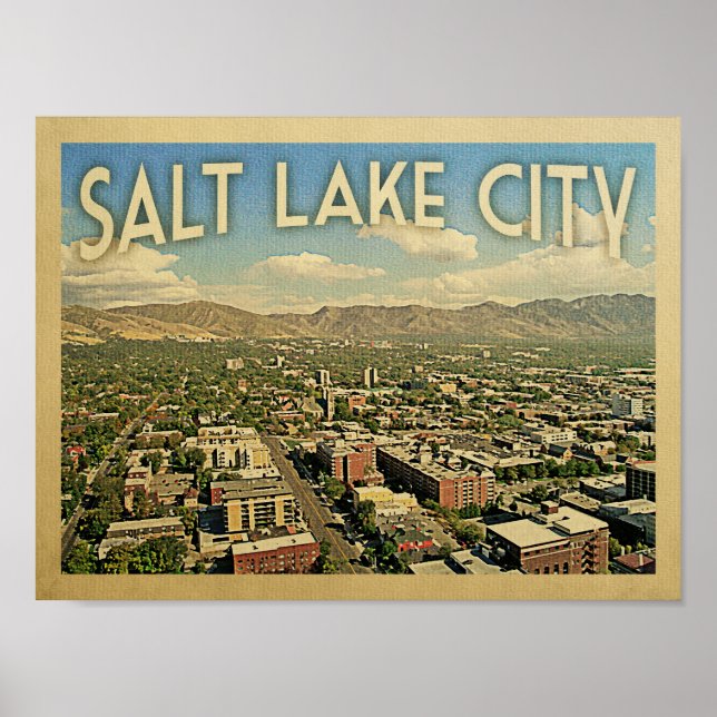 Póster Poster de Viajes de Salt Lake City (Frente)