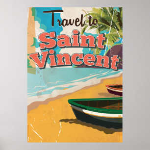 Póster Poster de viajes de San Vicente.