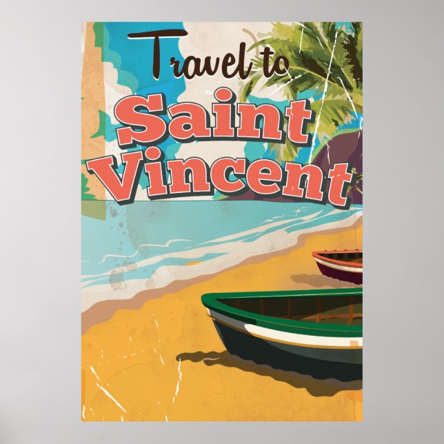 Póster Poster de viajes de San Vicente. (Frente)
