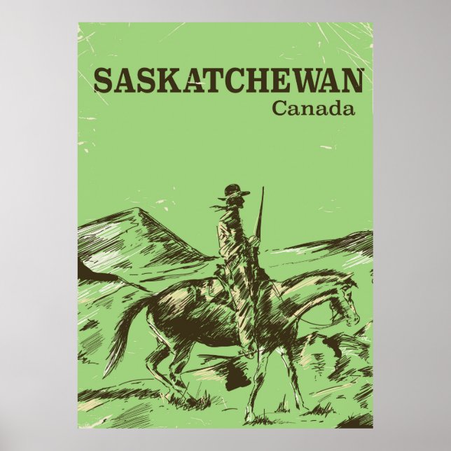 Póster Poster de viajes de Saskatchewan Canada (Frente)