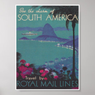 Póster Poster de Viajes de Sudamérica