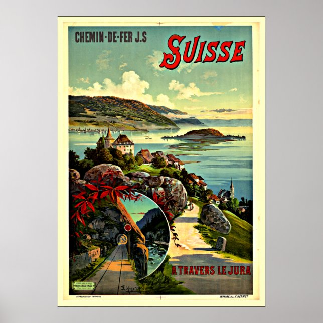 Póster Poster de viajes de Suiza (Frente)