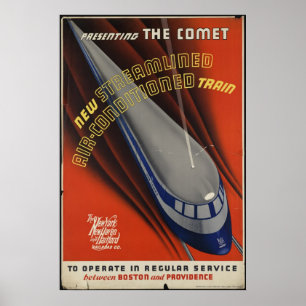 Póster Poster de Viajes de Tren de Cometas Viajes de Viaj