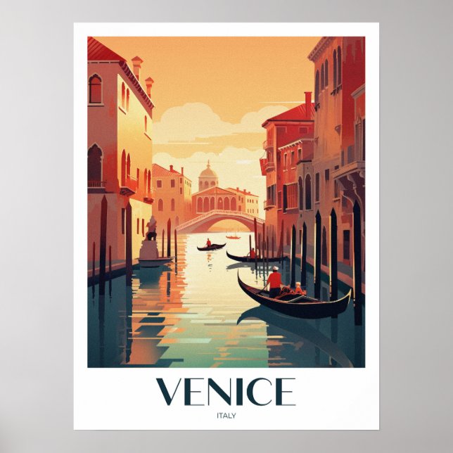 Póster Poster de Viajes de Venecia (Frente)