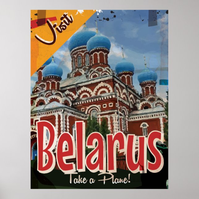 Póster Poster de Viajes de Viaje de Bielorrusia (Frente)
