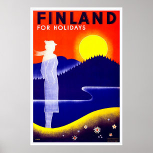 Póster Poster de Viajes de Viaje de Finlandia