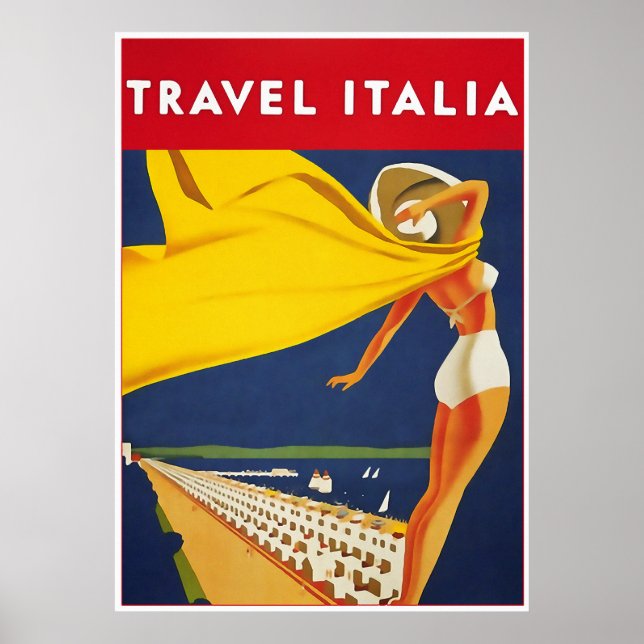 Póster Poster de Viajes de Viaje de Italia (Frente)