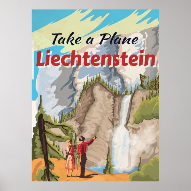 Póster Poster de Viajes de Viaje de Liechtenstein (Frente)