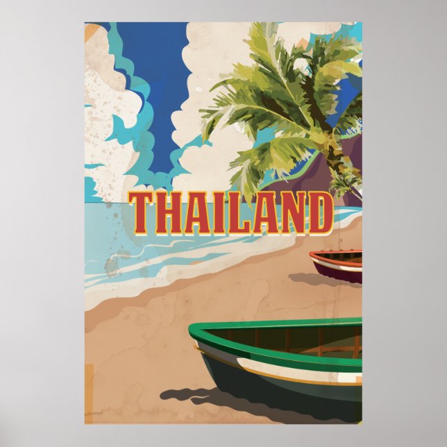 Póster Poster de Viajes de Viaje de Tailandia (Frente)