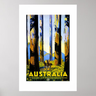 Póster Poster de Viajes de Vintage Australia 2