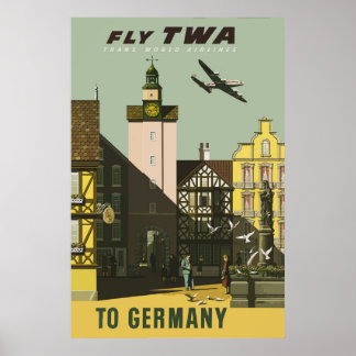 Póster Poster de Viajes de Vintage de Alemania